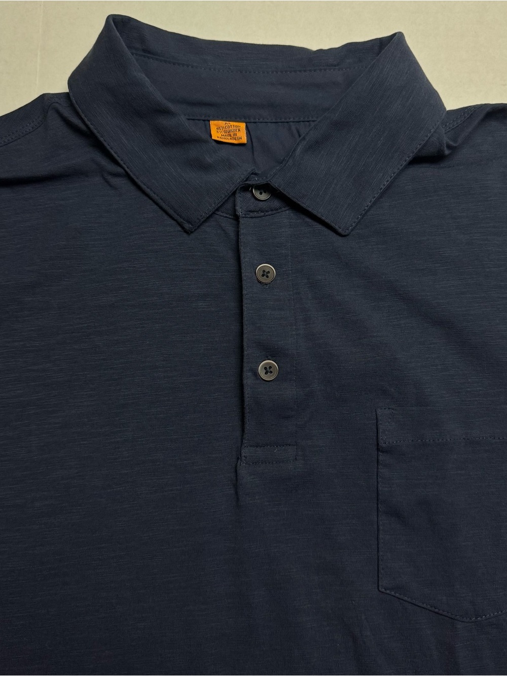 Tailor Vintage Men's XL Long Sleeve Polo Shirt In Navy Blazer New With Tags $78